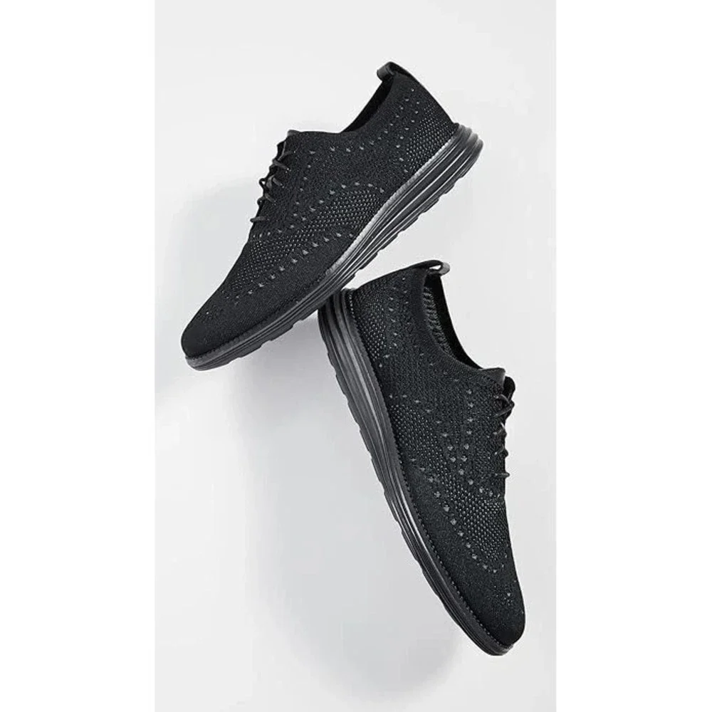 Cole Haan Original Grand Stitchlite Wingtip Mens Size 13 Black Shoes C28443 -NEW